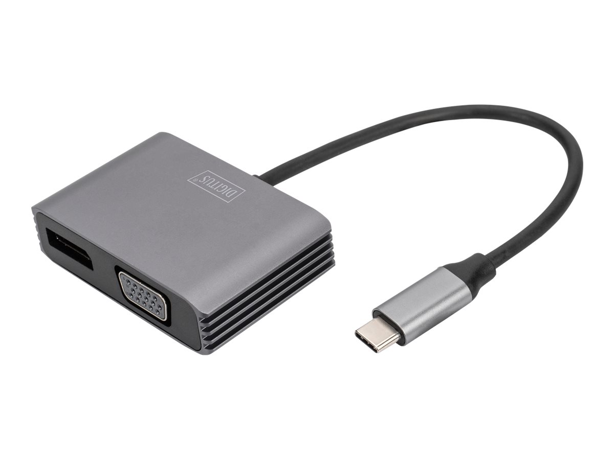 DIGITUS USB-C 4K 2in1 DisplayPort + VGA Grafik-Adapter