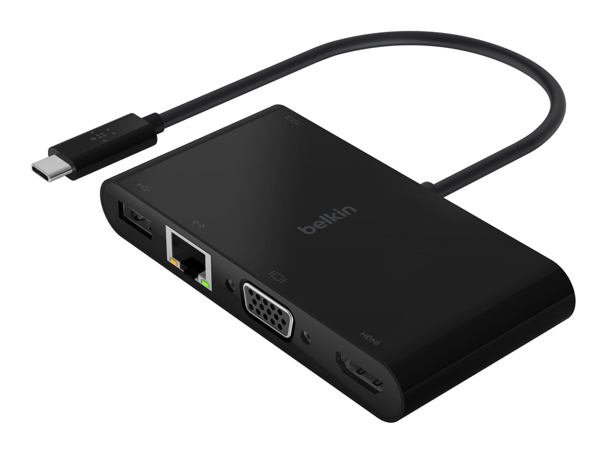 BELKIN USB-C auf Gigabit-Ethern. HDMI/VGA/USB-A-Adapter, 100W PD
