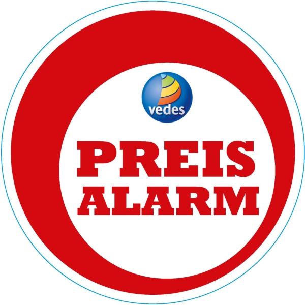 Wobbler rund 95x95mm ''Preisalarm''