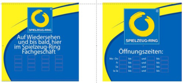 SR Öffnungszeitenschild 2-seitig SR Öffnungszeitenschild 2-seitig