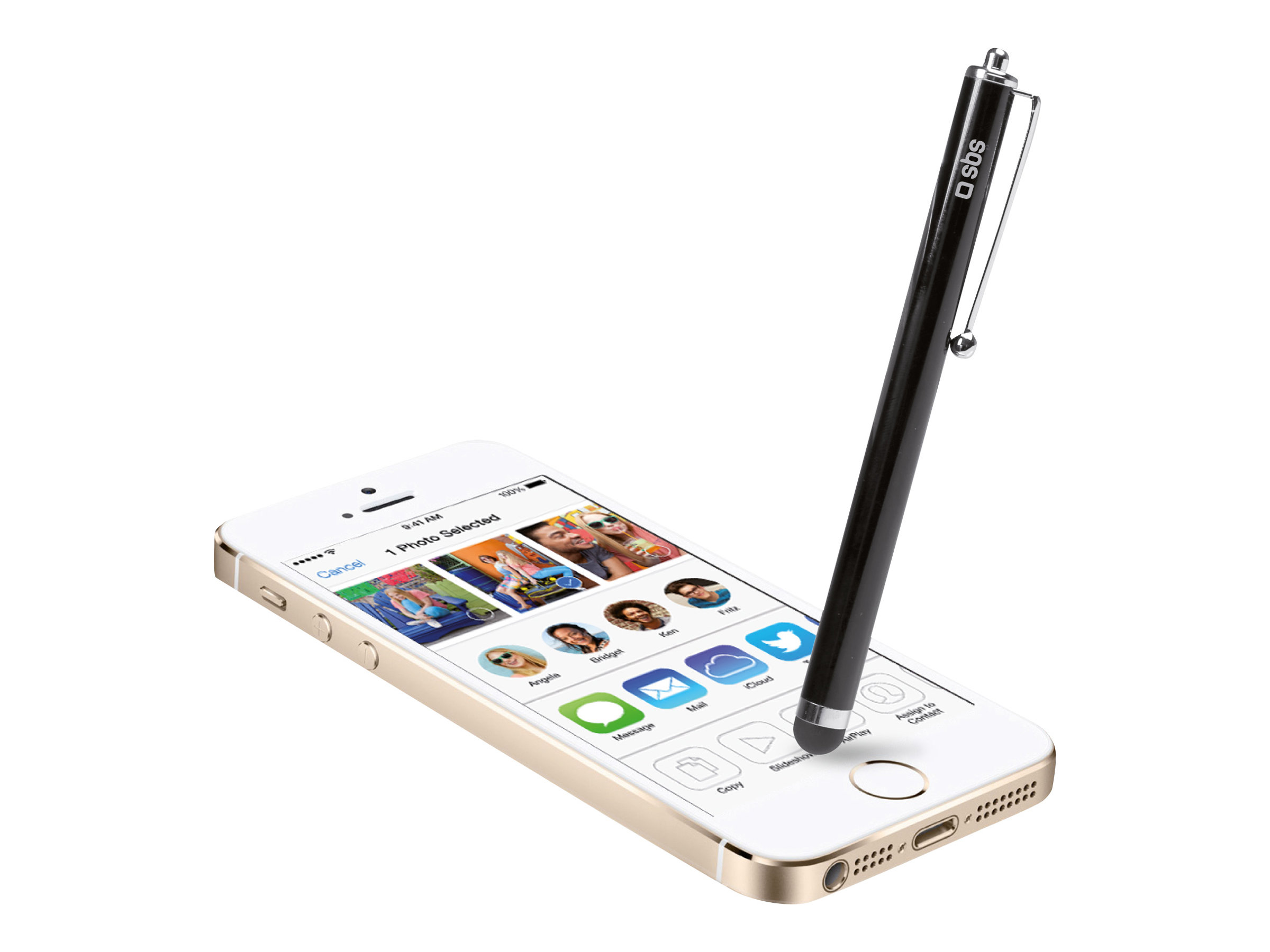 SBS kapazitiber Eingabestift für Smartphones und Tablets, schwarz