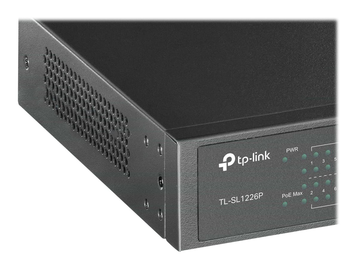 TP-LINK 24-Port 10/100 Mbps + 2-Port Gigabit Rackmount Switch with 24-Port PoE+