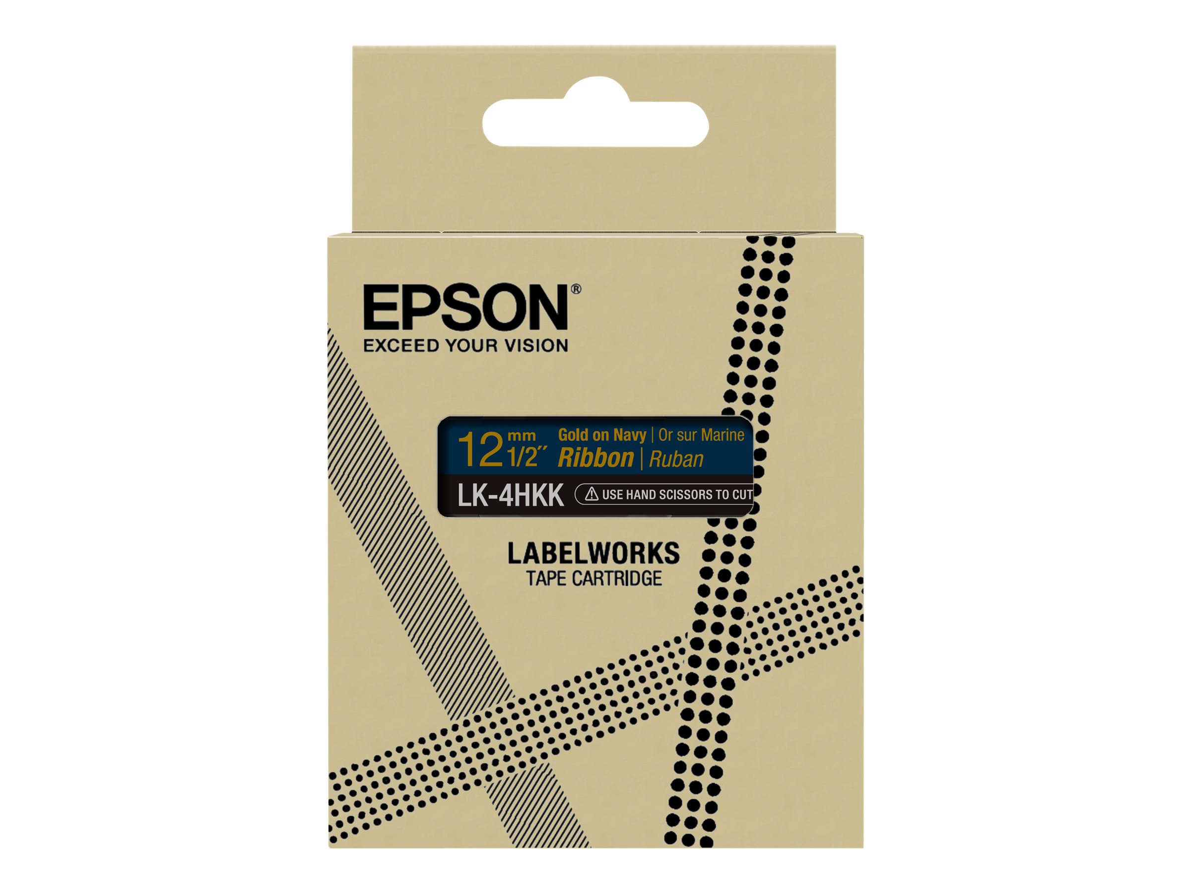 EPSON Ribbon LK-4HKK Satin navy/gold