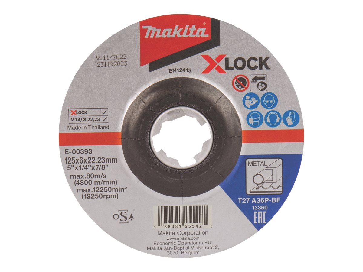 Makita - Schleifteller - für Metall - 125 mm - Körnung: A36P-BF