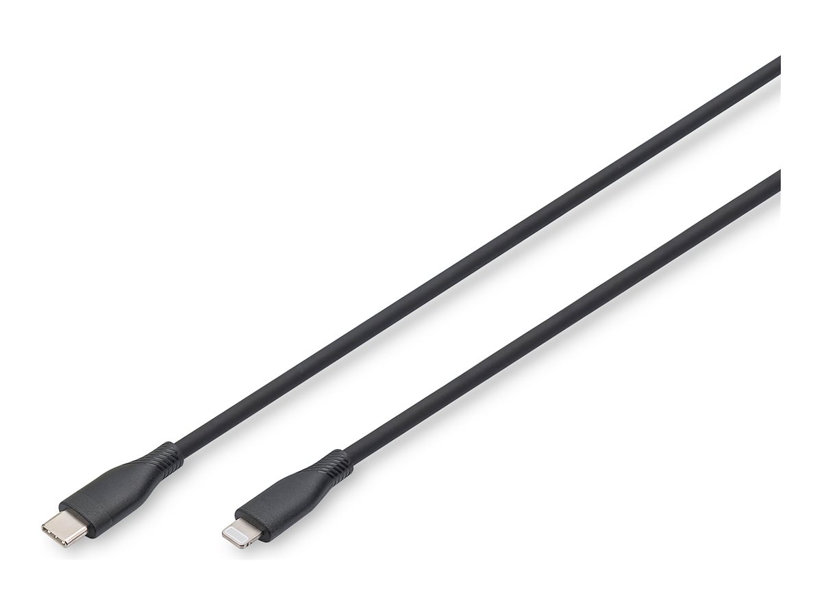 DIGITUS USB Silicone charging cable USB-C - Lightning 1m