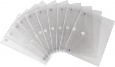 Dokumententasche A4 transparent natur mit Magneteinsatz – 10 Stück Dokumententasche A4 transparent natur mit Magneteinsatz – 10 Stück