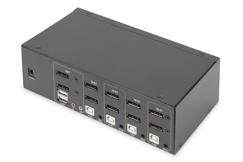 DIGITUS KVM Switch, 4 Port, Dual Display, 4K, DisplayPort