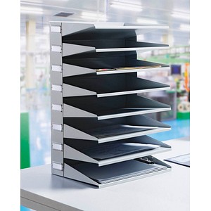 DURABLE Sortierstation Business, 8 Fächer, grau aus pulverbeschichtetem Stahl, 