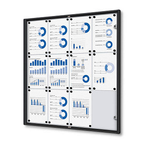 Showdown® Displays Schaukasten Economy schwarz 12x DIN A4