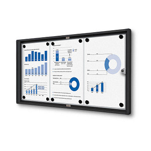 Showdown® Displays Schaukasten Economy schwarz 3x DIN A4