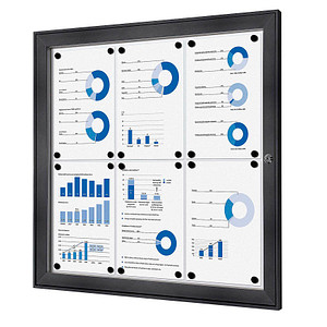 Showdown® Displays Schaukasten grau 6x DIN A4 Showdown® Displays Schaukasten grau 6x DIN A4