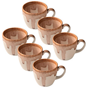 6 HEART & SOUL Espressotasse Perfect Match Oyster braun 0,08 l