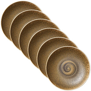 6 HEART & SOUL Teller Perfect Match Cumin hellbraun 23,0 cm