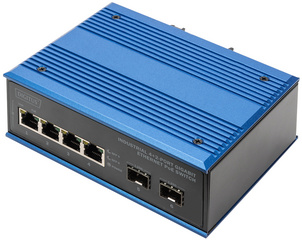 DIGITUS Industrial Gigabit Ethernet PoE Switch, 4+2 Port