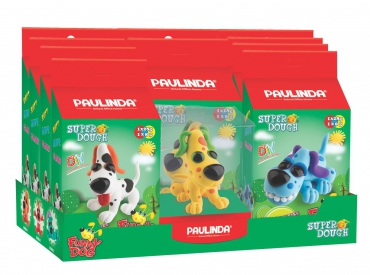 Super Dough Knetfigur Knete Modelliermasse Funny Dog 12er Set