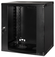 LogiLink Ersatztür für 19" Wandverteiler, 9 HE, schwarz