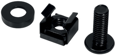 LOGILINK Befestigungssatz M6, schwarz, 50 Stück