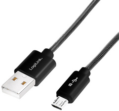 LOGILINK USB zu Micro USB Sync- u.Ladekabel grau