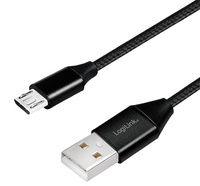 LOGILINK USB 2.0 Kabel zu Micro-USB Stecker  0,3m        sw
