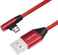 LOGILINK USB 2.0 Stecker 2.0 zu USB-B (90° gewinkelt) 0,3m