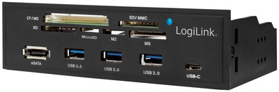 LOGILINK USB HUB 3.0 mit 6-fach Kartenleser schwarz LOGILINK USB HUB 3.0 mit 6-fach Kartenleser schwarz