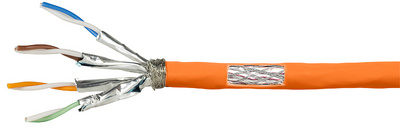 LOGILINK Cat.7 1000MHz Installation Cable AWG 23 S/FTP  25m, orange