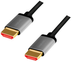 LOGILINK HDMI cable, A/M to A/M, 8K/60 Hz, alu, black/grey, 2 m