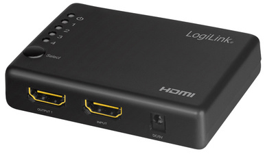 LOGILINK HDMI-Splitter 1x4-Port, 4K/30Hz, schlank, schw.