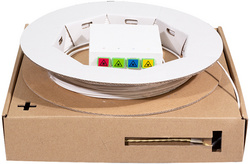 LogiLink FTTH-Spleißbox, 4x SC/APC, 30 m Verlegekabel, weiß