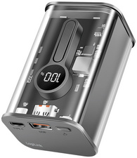 LogiLink Mobiler Zusatzakku mit Display, 10.000 mAh, schwarz