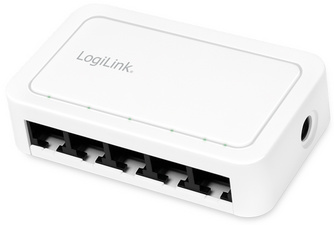 LogiLink Desktop Gigabit Ethernet Switch, 5-Port, weiß