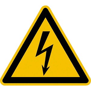 SafetyMarking® Warnaufkleber Warnung vor elektrischer Spannung dreieckig 20,0 x 20,0 cm