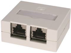 TELEGÄRTNER Netzwerkdose Aufputz Unbestückt Telegärtner Reinweiß