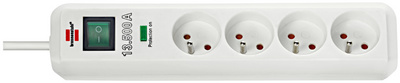 BRENNENSTUHL Steckdosenleiste "Eco-Line", 4-fach, weiß (1159721) - 1 Stück (115
