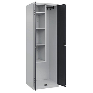 CP Putzmittelschrank Classic Plus 080100-00-S10007 lichtgrau, anthrazitgrau 60,0 x 50,0 x 185,0 cm, aufgebaut