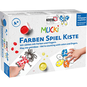 KREUL Fingerfarbe "MUCKI", Farben Spiel Kiste Set