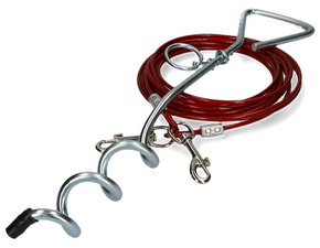 cartrend Anbindepflock, mit Kabelleine