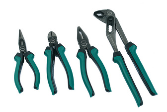 BRÜDER MANNESMANN Profi Zangensatz, 4-teilig Profi-Kombizange 180 mm, Profi-Tel