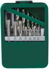 BRÜDER MANNESMANN Gewindeschneide-Satz, 15-teilig