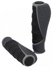 FISCHER Fahrrad-Lenkergriffe "Trio", grau/schwarz