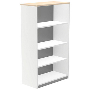 rocada Aktenregal weiß/eiche 90,0 x 45,0 x 156,0 cm