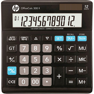 Tischrechner HP OfficeCalc 300II schwarz, Premium Series, Display