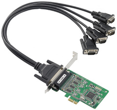 MOXA Serielle RS-232 PCI-Express Karte, 4 x 9 Pol Sub-D