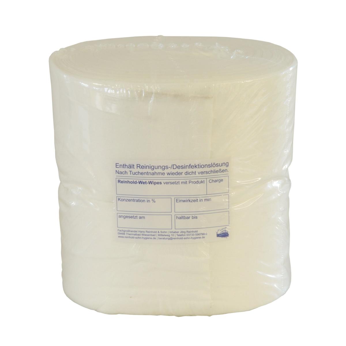 Vliestücher/Vliestuchrolle "Reinhold-Wet-Wipes" 30 x 30 cm | 80 Tücher zum Tränken mit Desinfektions- oder Reinigungsmittel