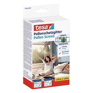 tesa Pollenschutzgitter für Fenster, 2,40 m x 1,20 m