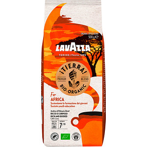 LAVAZZA Tierra for Africa Bio-Kaffeebohnen Arabica- und Robustabohnen kräftig 500,0 g
