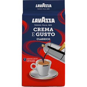 LAVAZZA Crema e Gusto Kaffee, gemahlen Arabica- und Robustabohnen kräftig 250,0 g