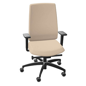 Dauphin Bürostuhl Indeed operator Stoff beige, Gestell schwarz