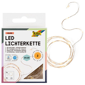 folia LED-Mini-Lichterkette, Batteriebetrieb, 20 LEDs