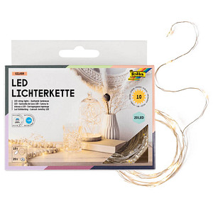 folia LED-Mini-Lichterkette, Batteriebetrieb, 20 LEDs